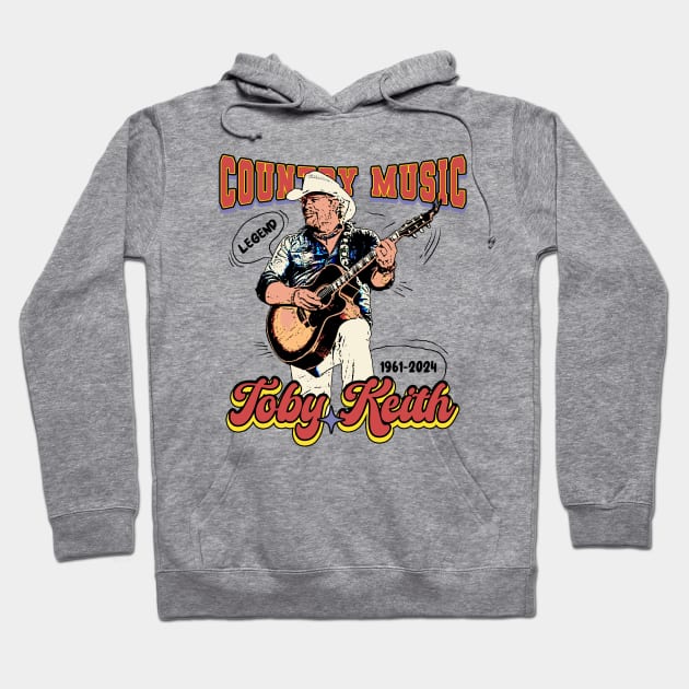 Toby Keith Country Music Retro Hoodie by Mandegraph